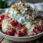 creamy rhubarb fool - featured image