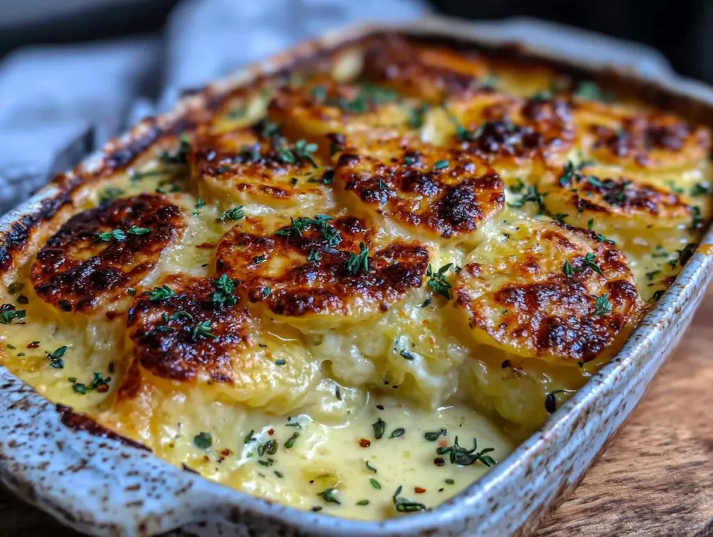 creamy scalloped potatoes - featured image