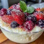 creamy vanilla pudding fruit salad - featured image