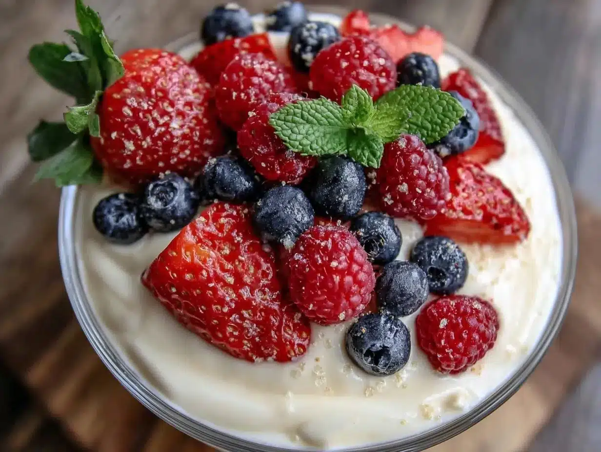 creamy vanilla pudding fruit salad preparation steps