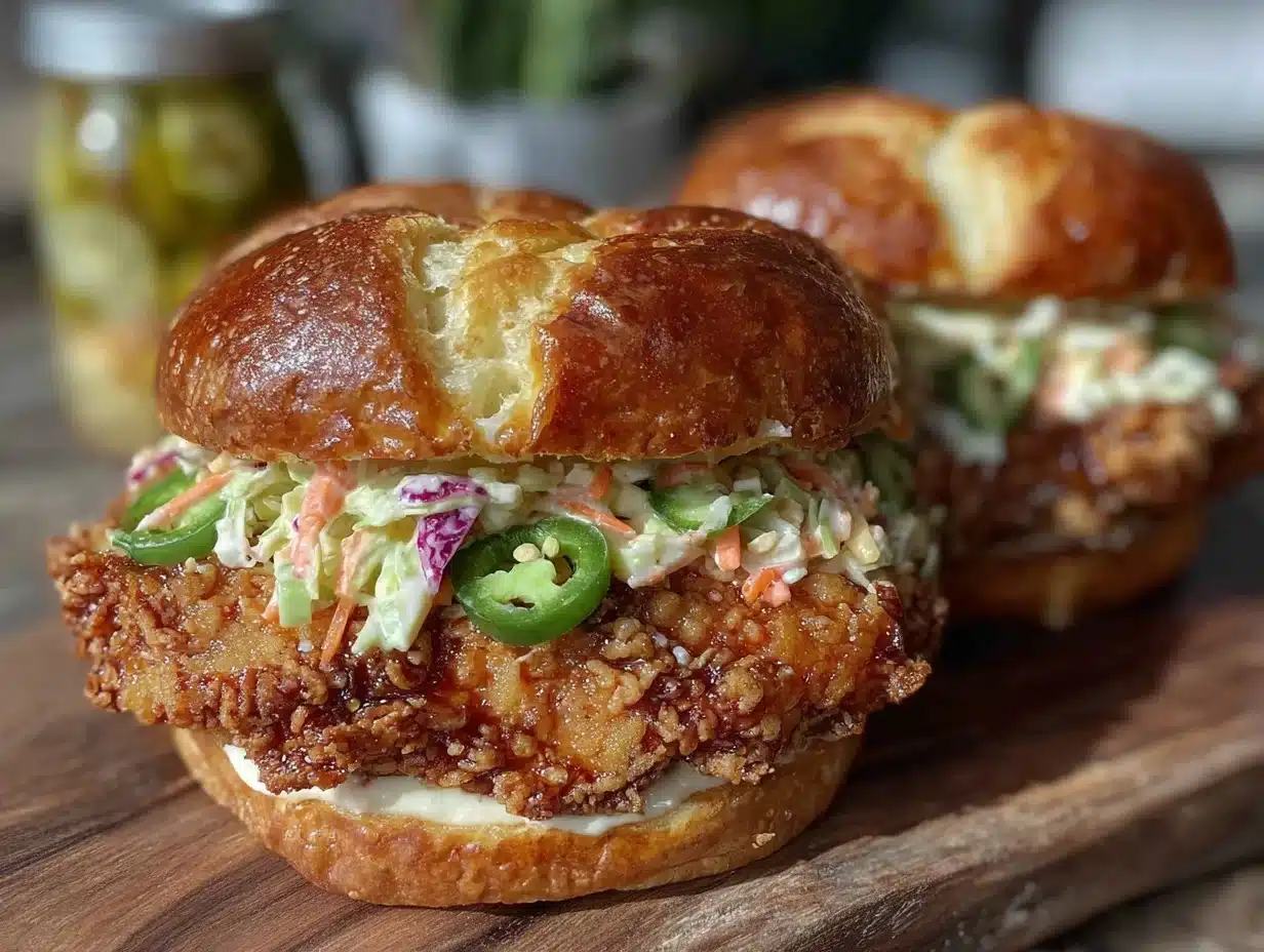 crispy air fryer chicken sandwich - featured image