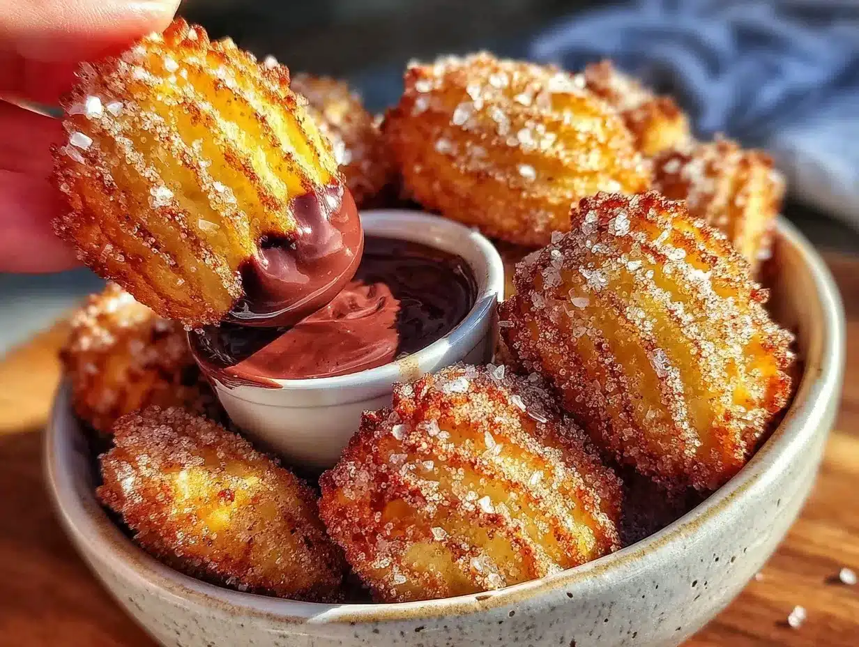 crispy air fryer churro bites preparation steps