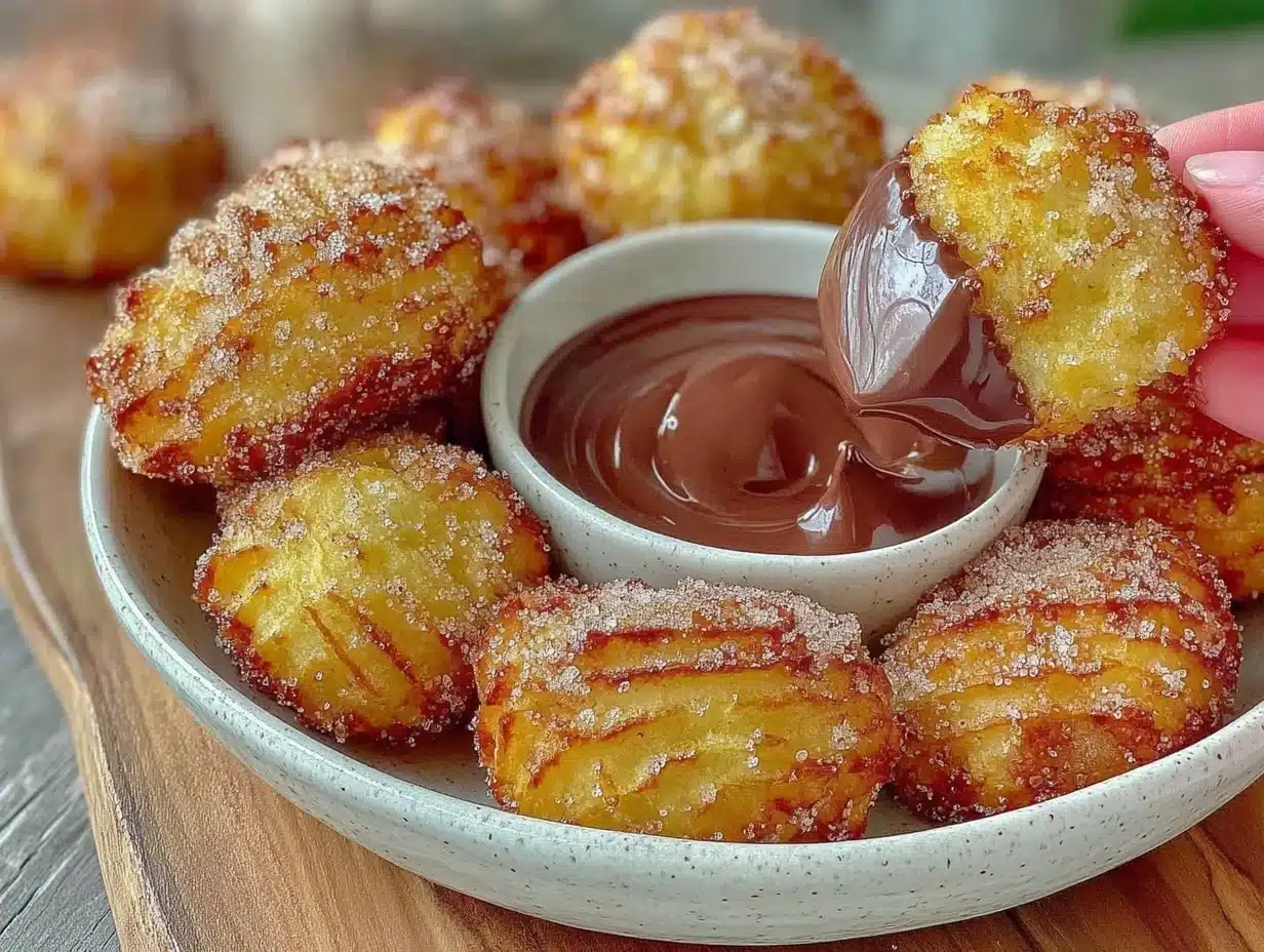 crispy air fryer churro bites - featured image