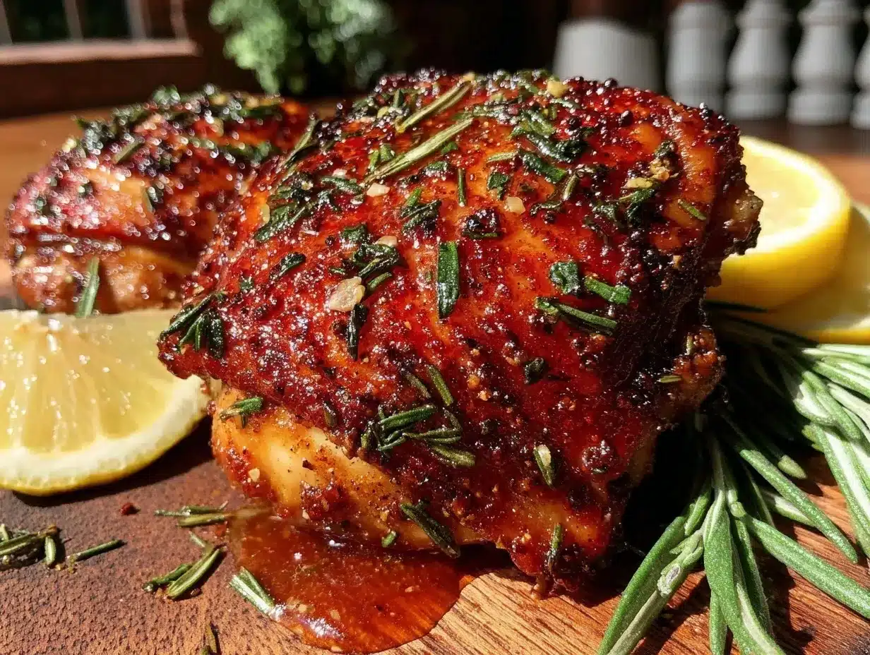 crispy baked lemon herb chicken thighs preparation steps