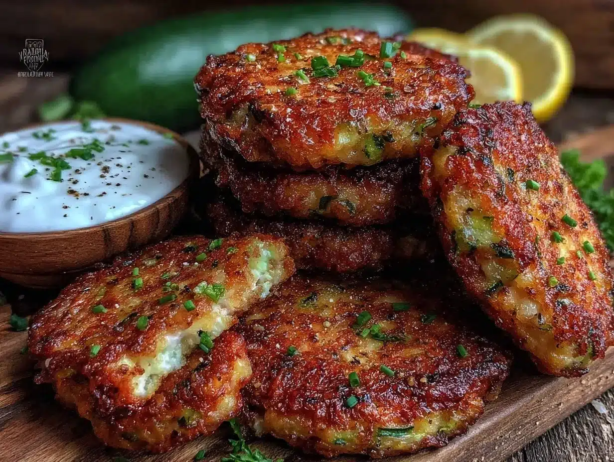 crispy cheesy zucchini fritters preparation steps