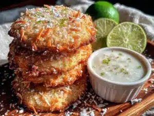 crispy coconut lime shortbread cookies - featured image