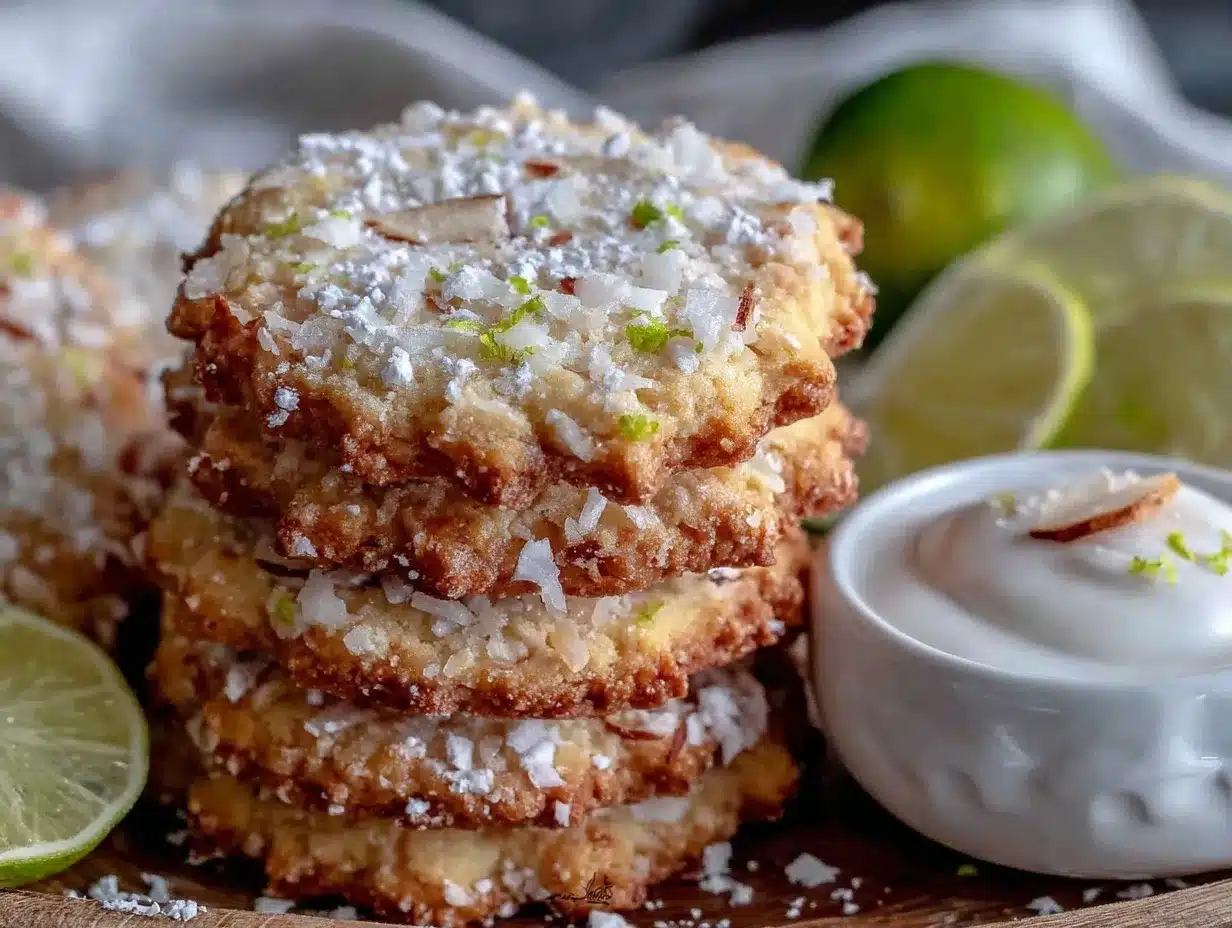 crispy coconut lime shortbread cookies preparation steps