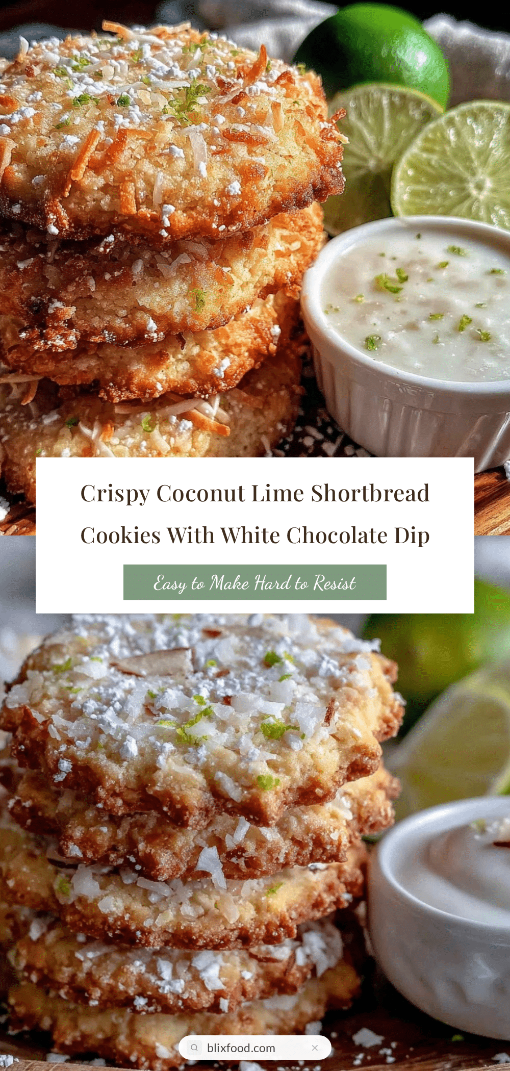 crispy coconut lime shortbread cookies recipe