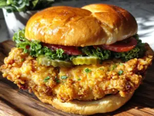 crispy fried chicken sandwich - featured image