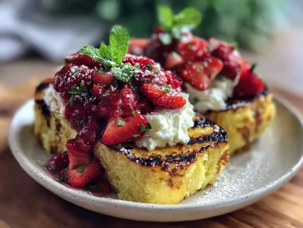 crispy grilled pound cake - featured image