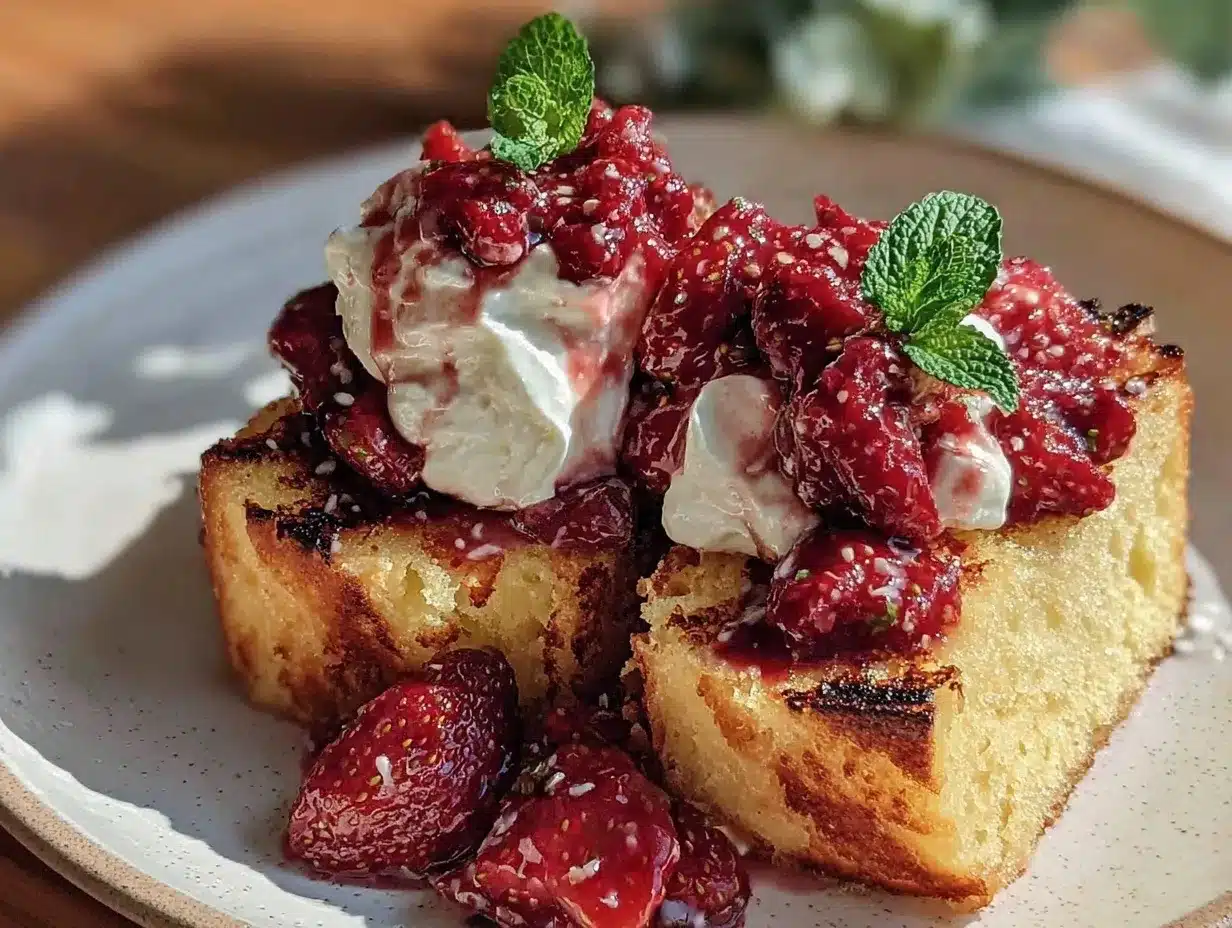 crispy grilled pound cake preparation steps