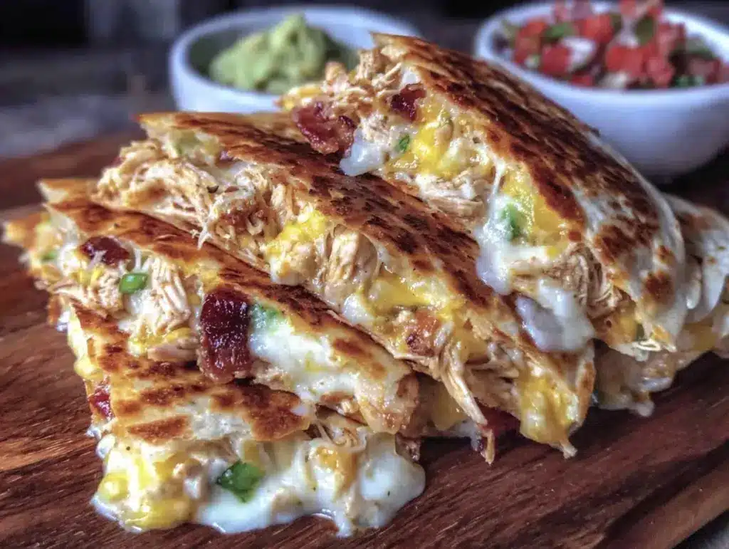 crispy sheet pan chicken quesadilla triangles - featured image