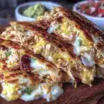 crispy sheet pan chicken quesadilla triangles - featured image