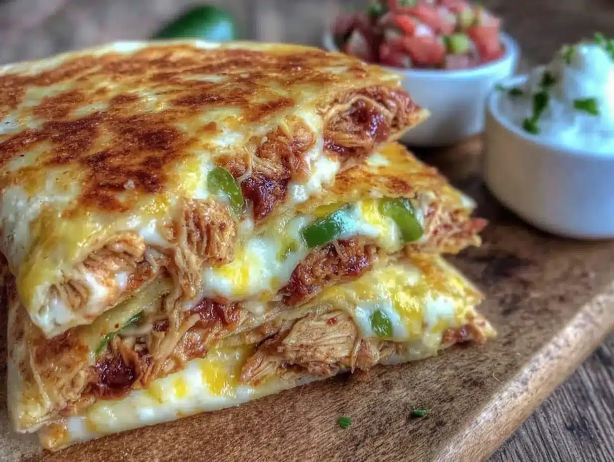 crispy sheet pan chicken quesadilla triangles preparation steps