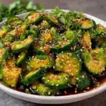 cucumber avocado sesame salad - featured image