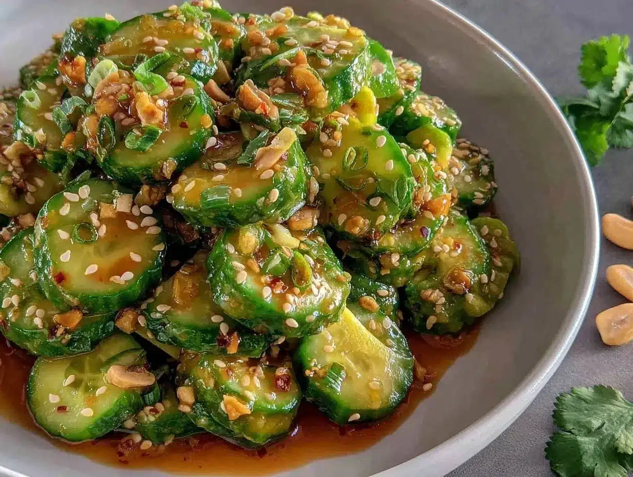 cucumber avocado sesame salad preparation steps