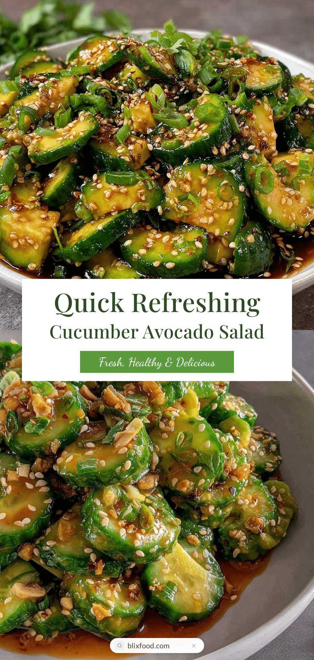 cucumber avocado sesame salad recipe