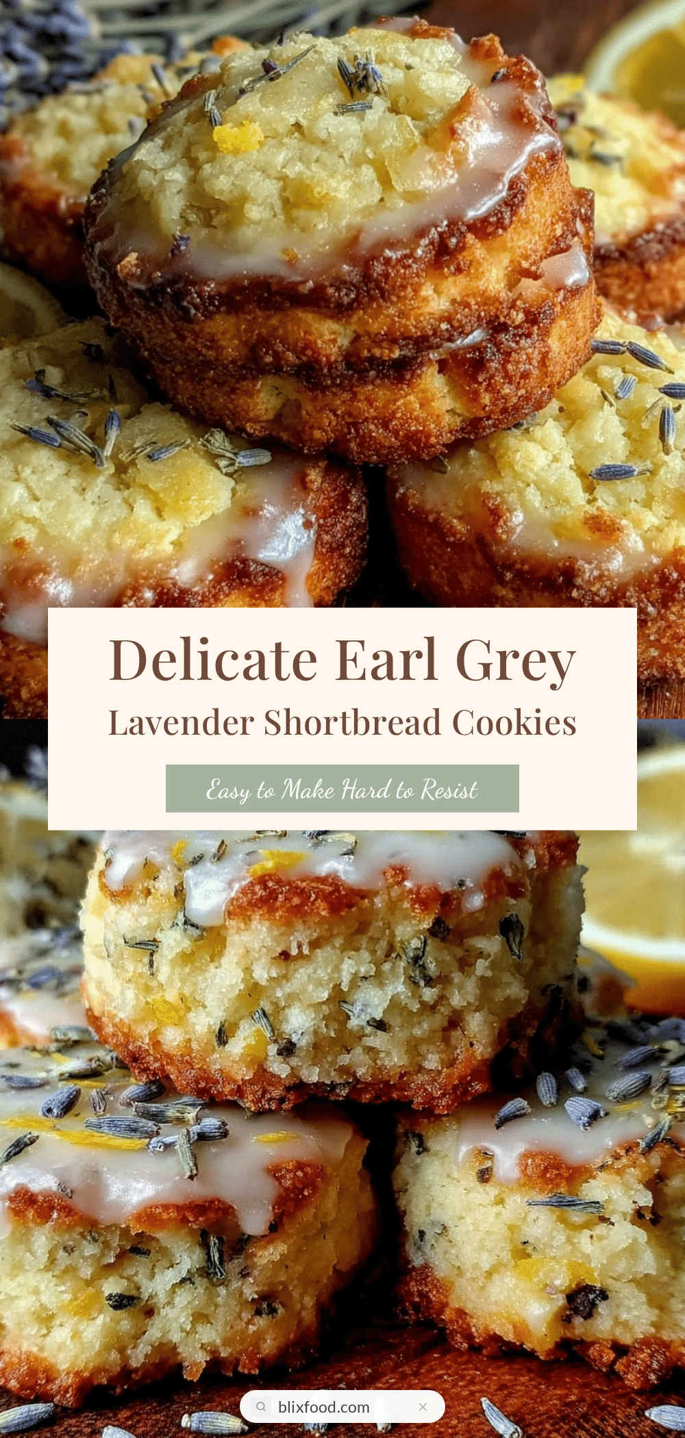 Earl Grey lavender shortbread cookies recipe