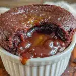 easy air fryer molten lava cake - featured image