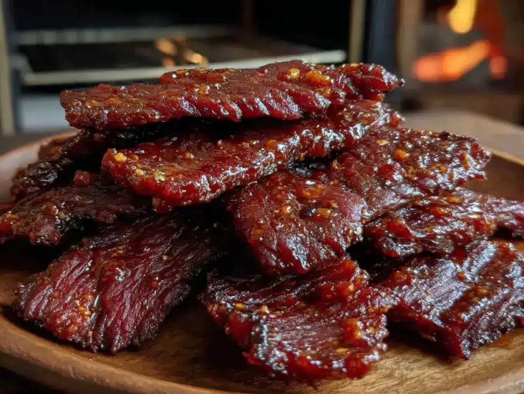 easy homemade teriyaki beef jerky - featured image