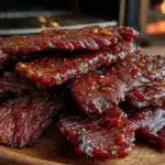 easy homemade teriyaki beef jerky - featured image