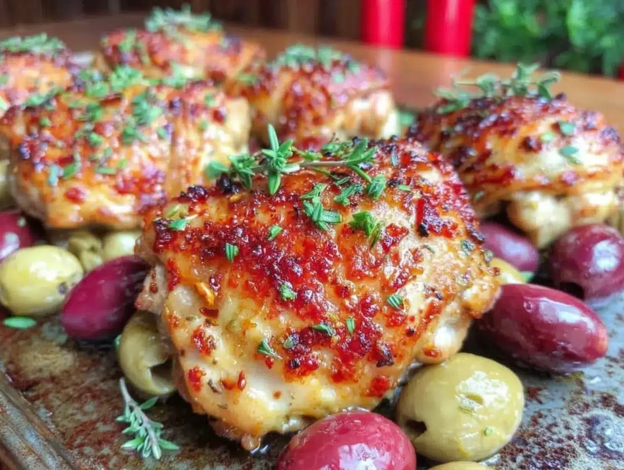 easy mediterranean sheet pan chicken preparation steps