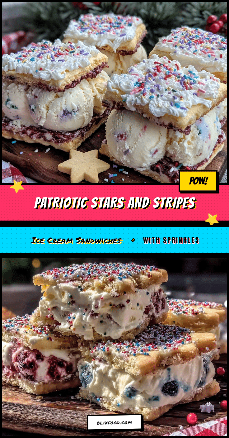 festive stars and stripes ice cream sandwiches recipe