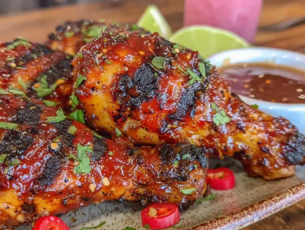 firecracker grilled chicken drumsticks - featured image