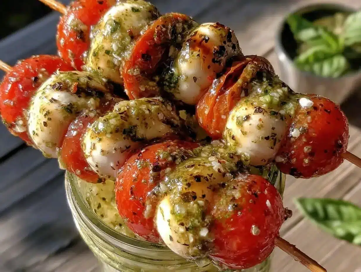 Fresh Caprese Skewers preparation steps