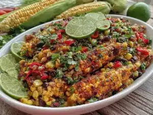 fresh grilled corn and black bean salsa - featured image