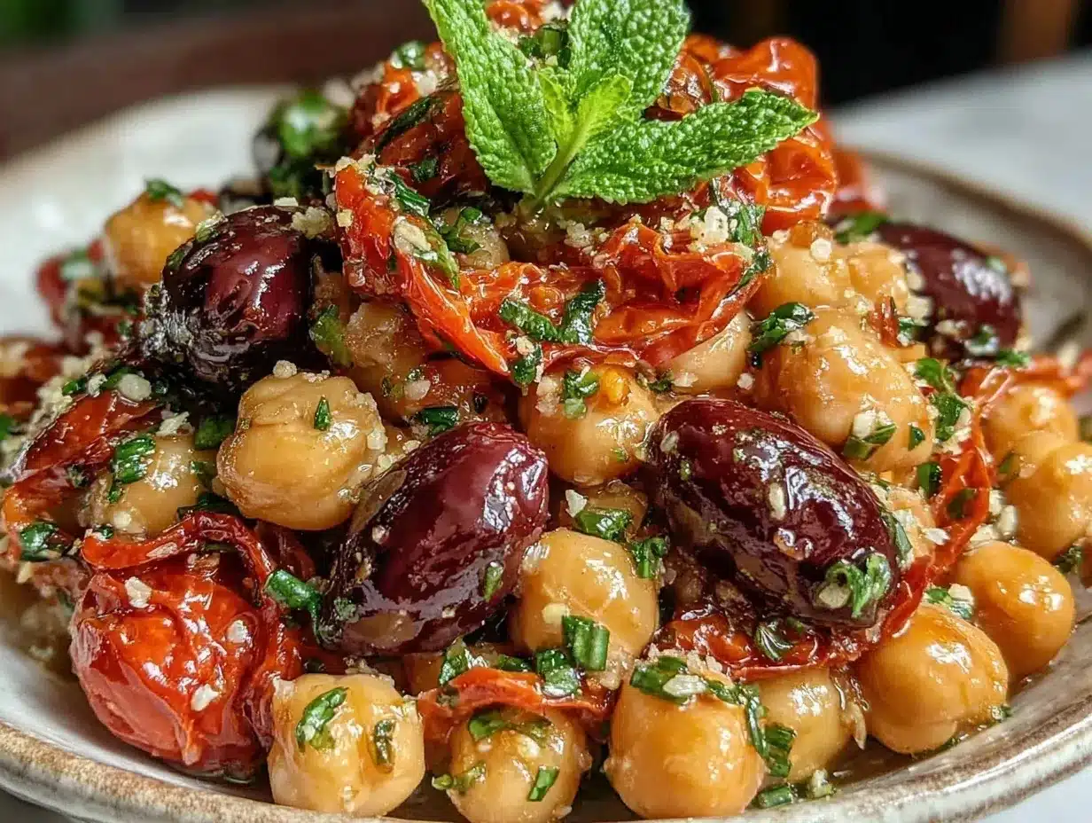 fresh mediterranean chickpea salad preparation steps