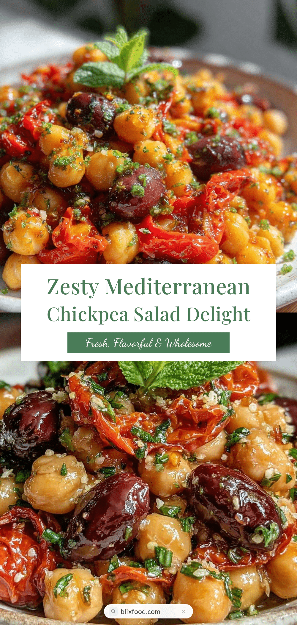 fresh mediterranean chickpea salad recipe