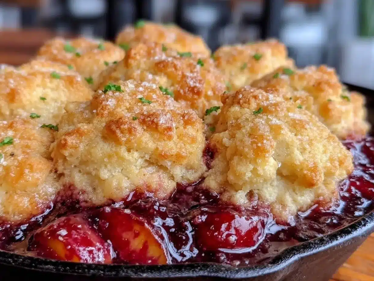 fresh peach cobbler - featured image