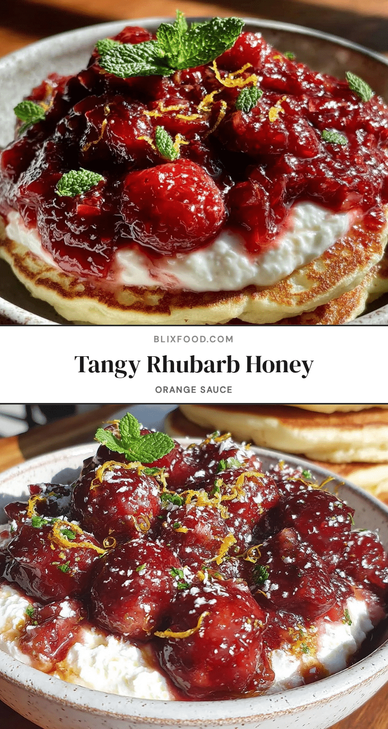 fresh rhubarb honey orange sauce recipe
