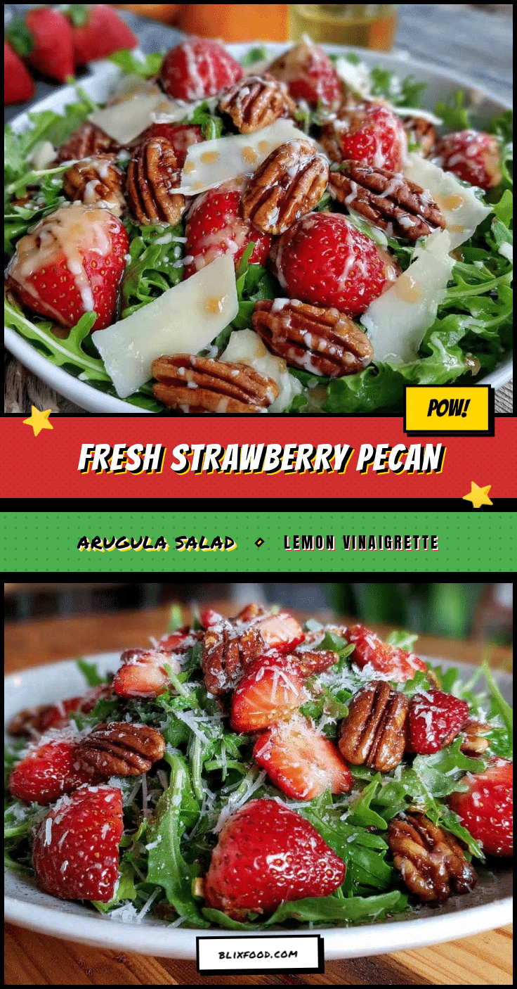 fresh strawberry pecan arugula salad recipe