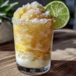 frozen mango pineapple coconut mocktail - featured image
