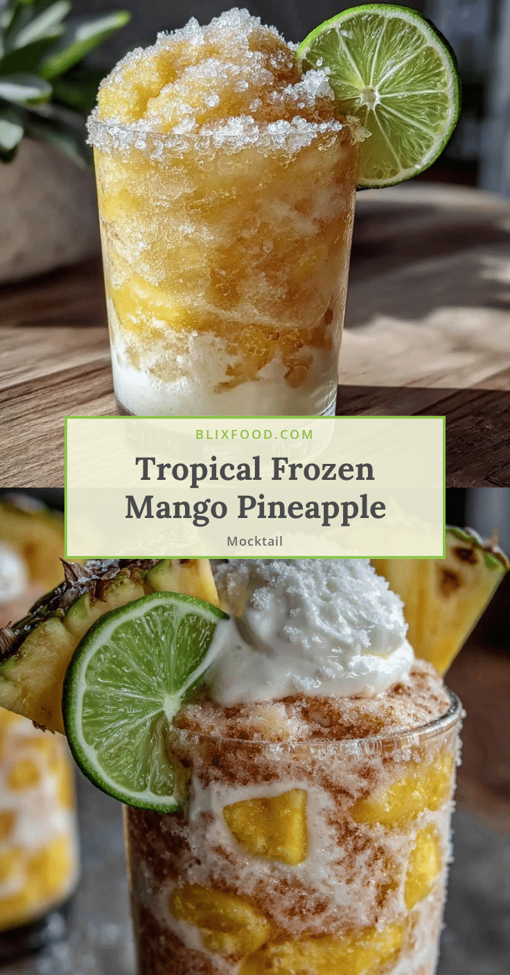 frozen mango pineapple coconut mocktail recipe