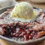 giant chocolate lava cookie skillet - featured image
