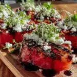 grilled watermelon steak bites - featured image