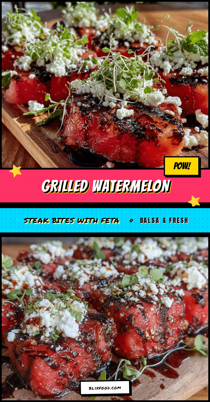 grilled watermelon steak bites recipe