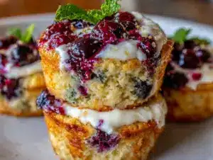 Healthy Almond Flour Blueberry Muffins - featured image