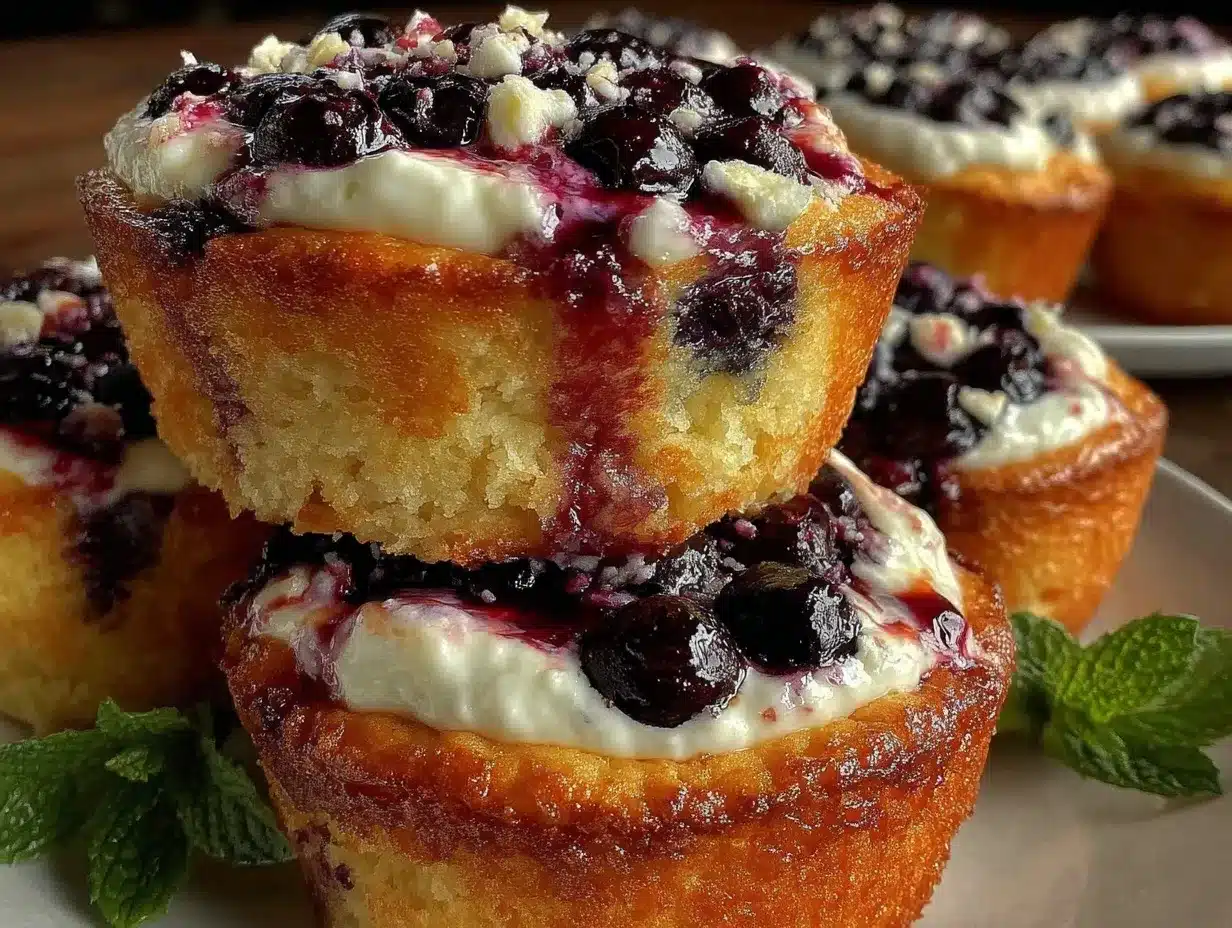 Healthy Almond Flour Blueberry Muffins preparation steps