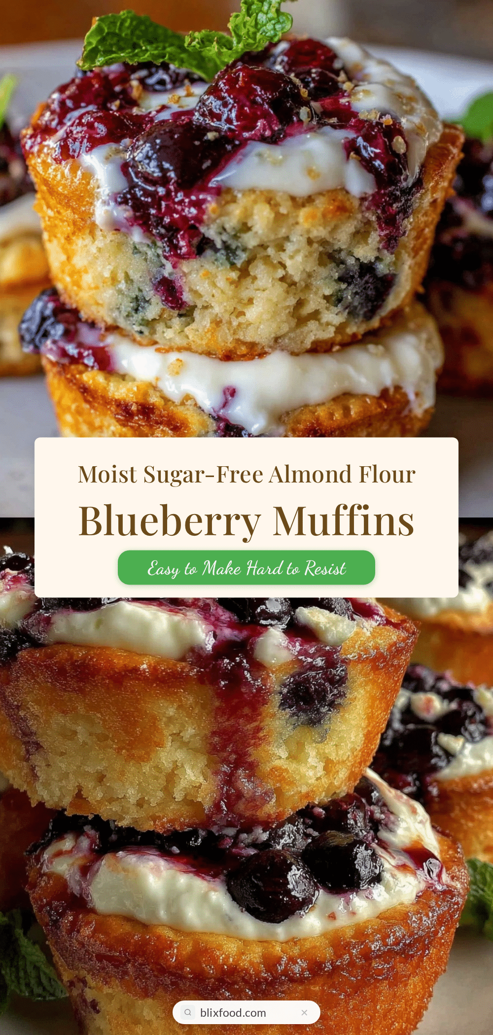 Healthy Almond Flour Blueberry Muffins recipe