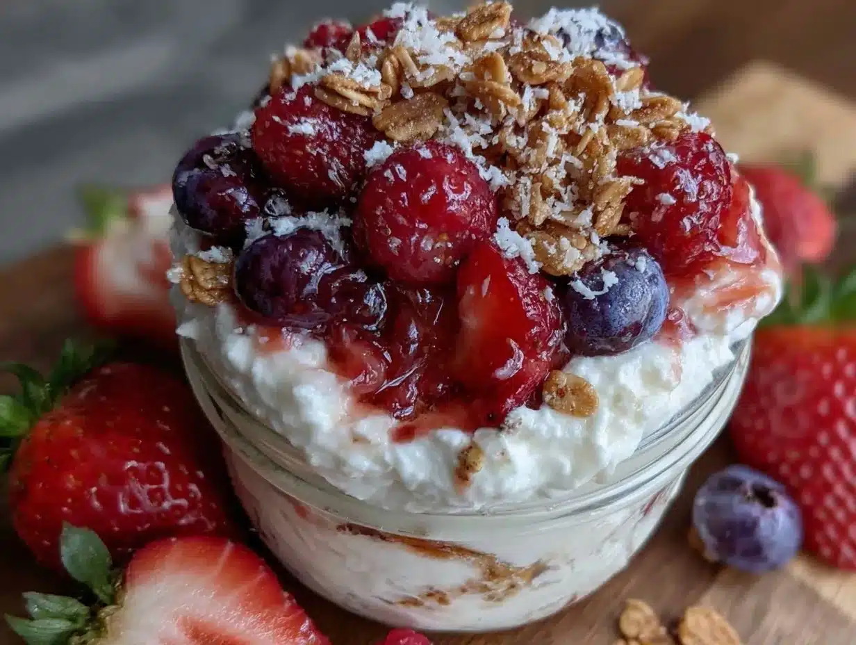 Healthy Greek Yogurt Parfait preparation steps