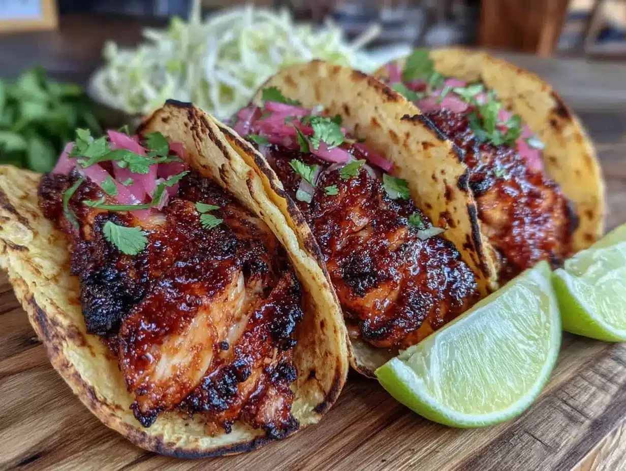 honey lime chicken street tacos - featured image