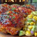 honey sriracha grilled chicken thighs - featured image