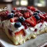 jello flag poke cake - featured image