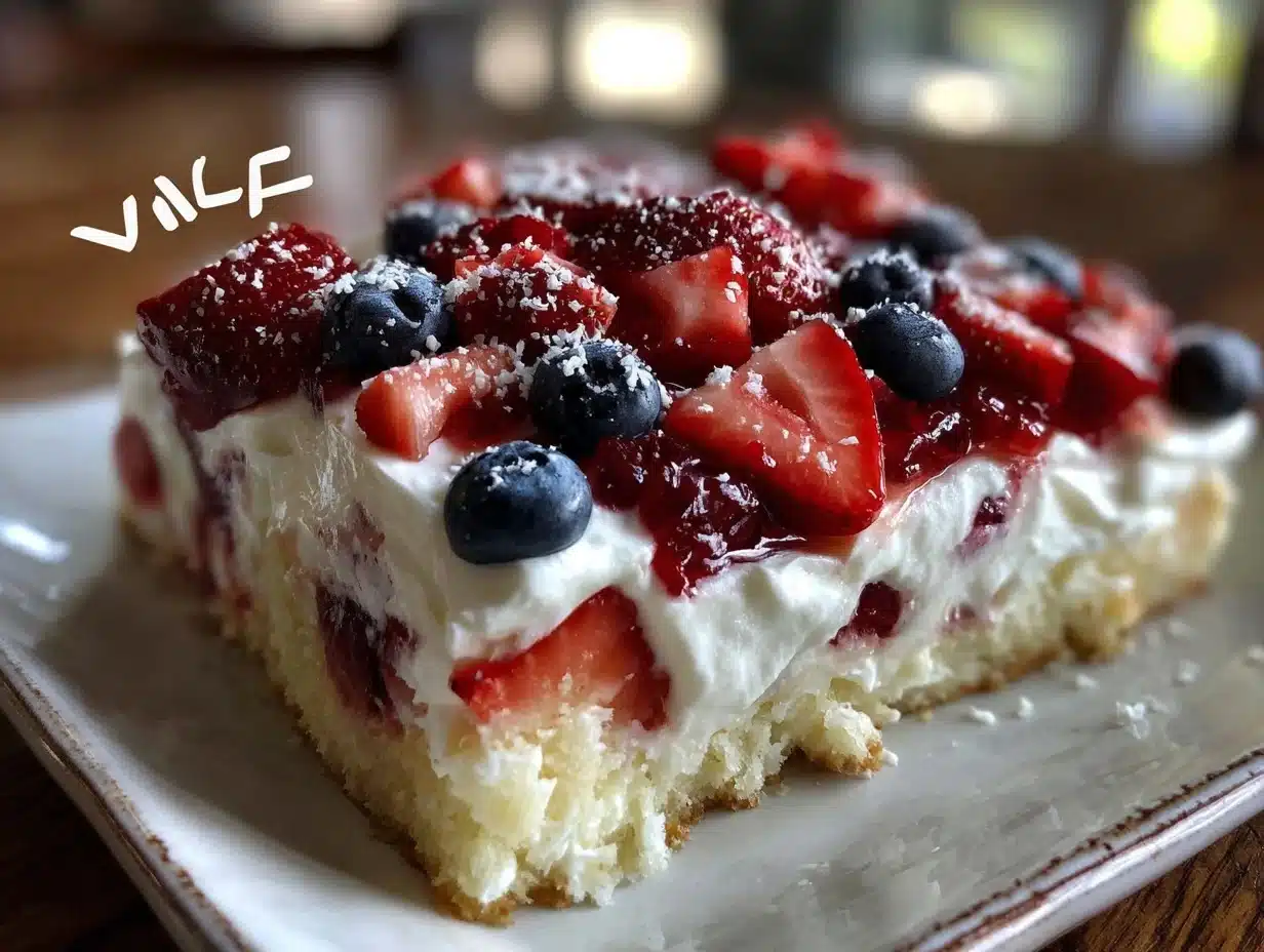 jello flag poke cake - featured image