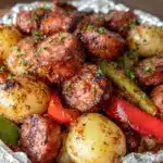 kielbasa and baby potato foil packs - featured image
