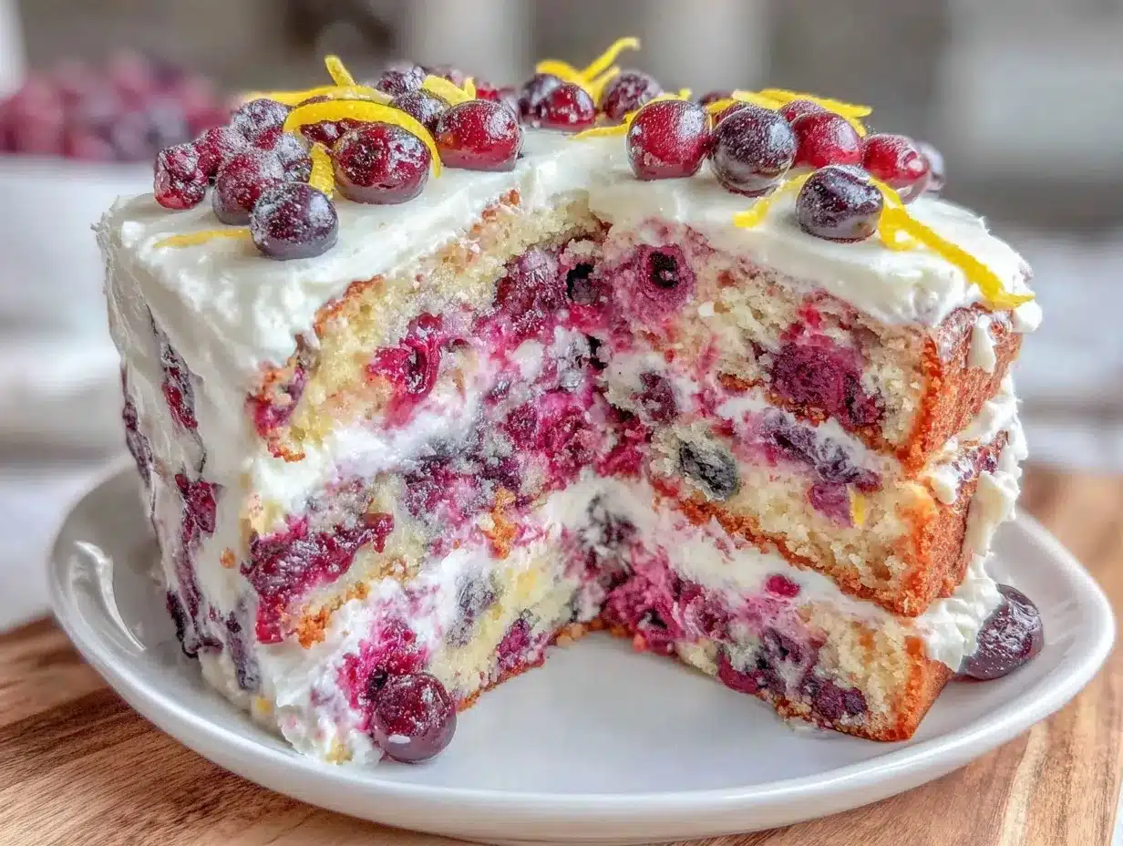 lemon blueberry brunch layer cake preparation steps